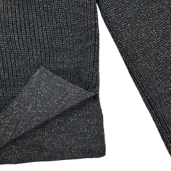 CLOSED Smokey Blue Cropped Cardigan - Dark Blue Wool Blend Knit Cardigan Sweater - Picture 7 of 11